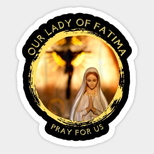 Our Lady of Fatima Rosary Prayer Holy Blessed Mary Catholic Sticker